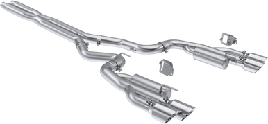 MBRP Race Series 3″ Catback Exhaust Dual Split Rear Quad Aluminized (2024-2025 Mustang GT) S7282AL