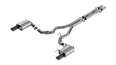 Borla 2024 Ford Mustang GT 5.0L V8 w/o Active Exhaust ATAK Cat-Back Exhaust System – Black Chrome – 140961BC