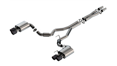 Borla S-Type Cat-Back Exhaust System Carbon Fiber Tips (2024-2025 Ford Mustang GT Coupe) 140969CFBA