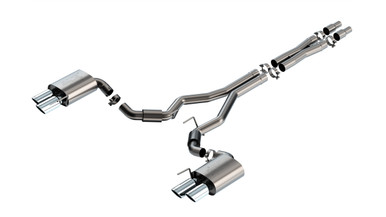 Borla 2024 Ford Mustang GT 5.0L V8 3 in ATAK Catback Non-Active Exhaust- Chrome Quad Tip – 140970
