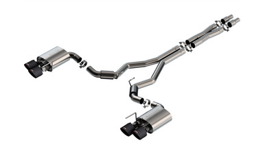 Borla 3″ S-Type Catback Exhaust Carbon Fiber Tips (2024-2025 Mustang Dark Horse) 140964CFBA