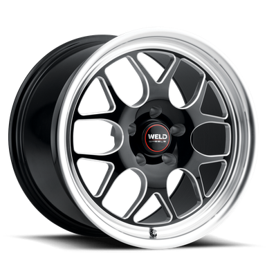 Weld 22x10.5 Solana 5x139.7 ET13 BS 6.26 Gloss BLK MIL DIA 87.1