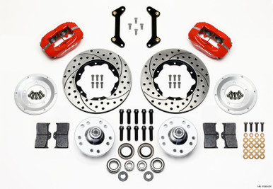 Wilwood Forged Dynalite Front Hat Kit 11.00in Drilled Red 95-05 Miata main image 1