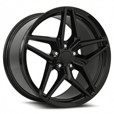 MRR M755 19x12 Gloss Black Wheel Corvette Z06
