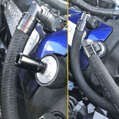 UPR Products Oil Fill Neck Adapter Barb 90° Fitting 1/2″ Barb (2.3L Mustang EcoBoost) 5045-11