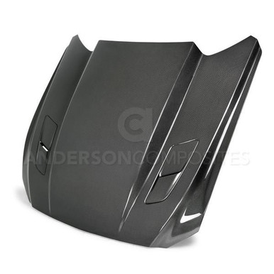 Anderson Composites 3″ Double Sided Carbon Fiber Cowl Hood (15-17 Mustang) AC-HD15FDMU-CJ-DS