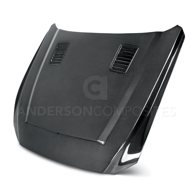 Anderson Composites Super Snake Style Carbon Fiber Double Sided Hood (15-17 Mustang) AC-HD15FDMU-SN-DS