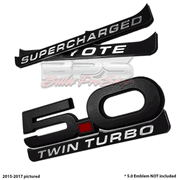 BPS Mustang GT 5.0 Coyote Emblems Black (2015-2023 Mustang) A005B