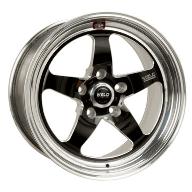 Weld S71 17x5 Front Wheel Black Center (2005-2013 C6 Z06 Corvette