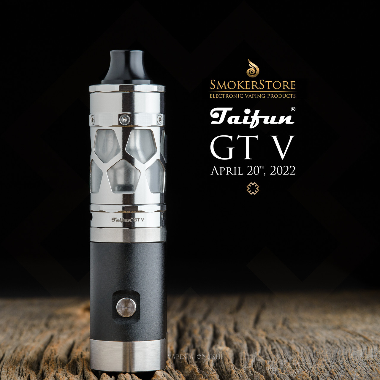 Taifun - Drip Tip 510, GT V (GT5) POM (Delrin), Black - Vapes by