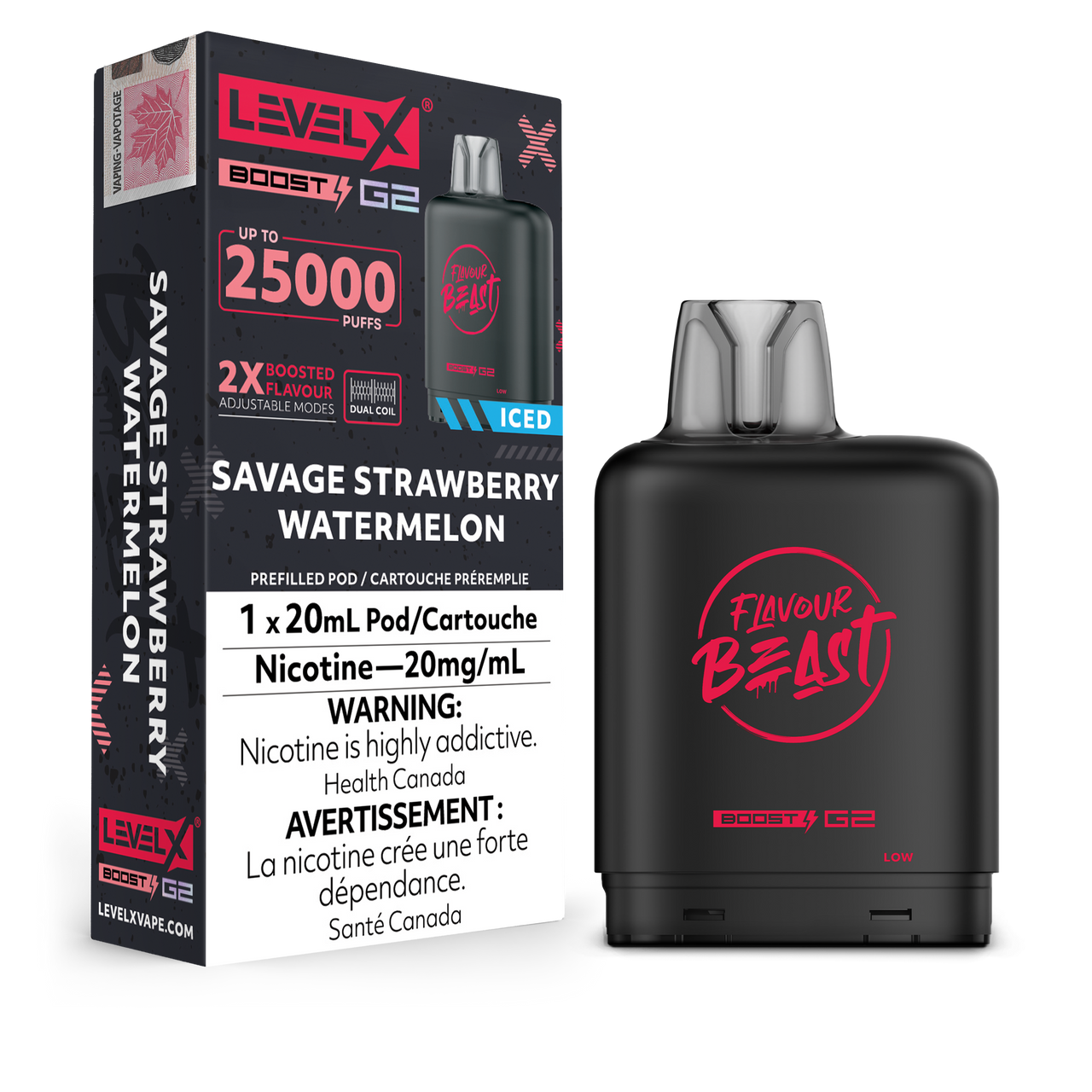 Flavour Beast - Level X boost G2/25k Replacement Pod/Cartridge - Markham, Richmond Hill, Toronto, Ontario, Canada - Vapes by Enushi Flavour Beast - Level X boost G2/25k Replacement Pod/Cartridge - Markham, Richmond Hill, Toronto, Ontario, Canada - Vapes by Enushi