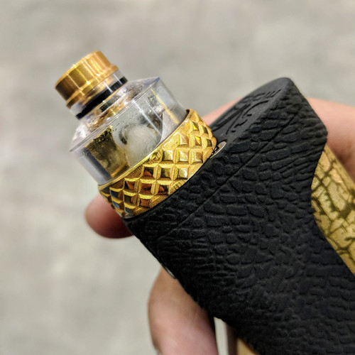 Bell Vape by Chris Mun - "Bell SLAM Cap for Monarch RDA by Monarchy Vapes" shown attached to Monarch deck with drip tip, beauty ring and mod for demonstration purposes only. This sale is ONLY for the Bell SLAM Cap