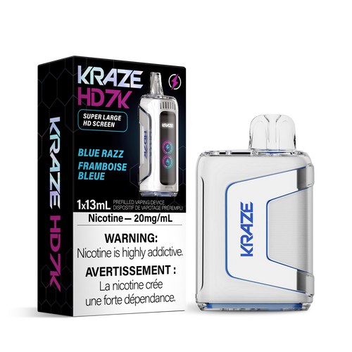 Kraze HD 7K Disposable, Blue Razz