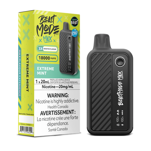 Flavour Beast - Beast Mode Max, 18000 Puff Disposable Vape, Extreme Mint Iced