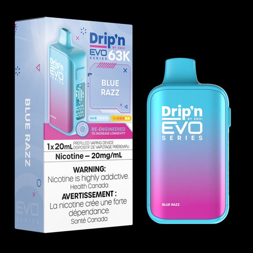 Drip'n by Envi - EVO 63K Series Disposable Vape, Blue Razz