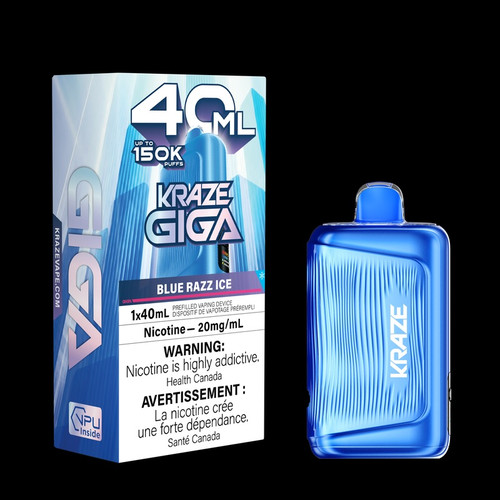 Kraze - Giga 40ml /150k Disposable Vape, Blue Razz Ice