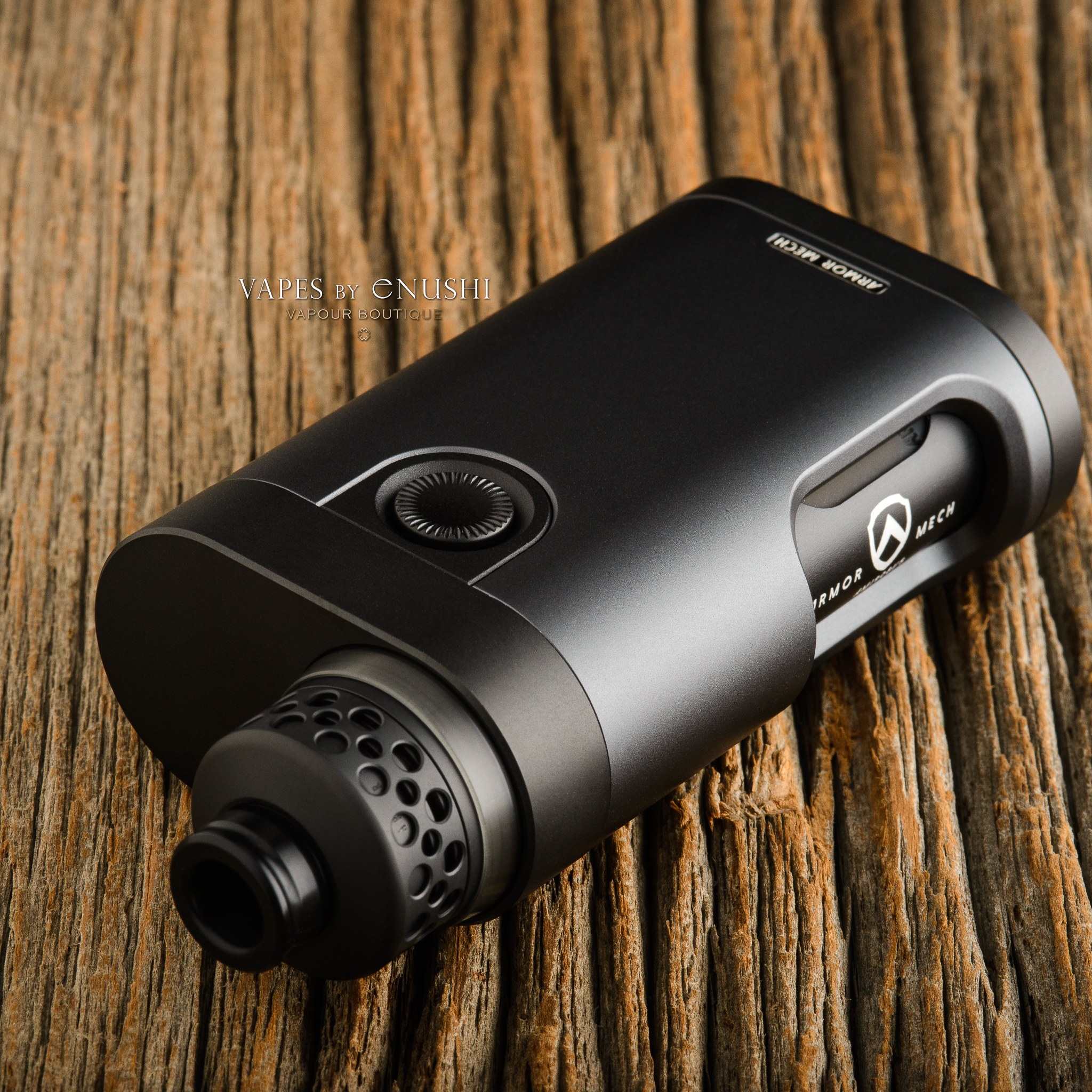 Armor Mods - Engine RDA Top Cap Set, Satin Black DLC V2 - Vapes by Enushi