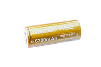 Vapcell - 26650 INR26650 K62 6200mAh 15A High Discharge Flat Top Li-ion Battery