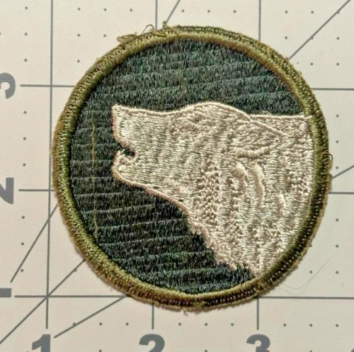 WW 2 US Army 104th Infantry Division GEMSCO Ribbed Weave Patch Inv# K5028