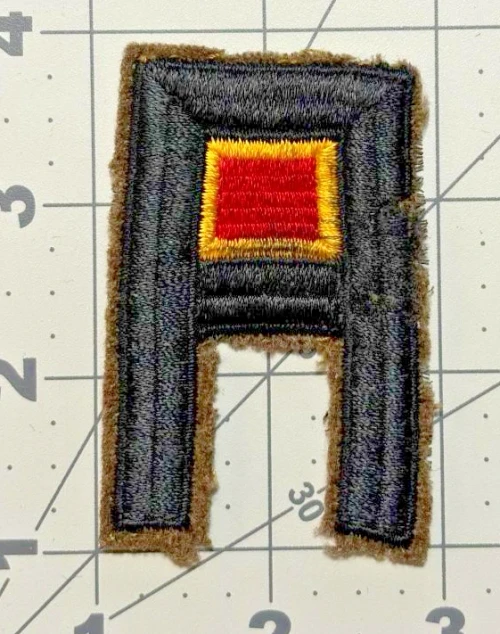 WW 2 US Army 1st Army Ordnance Wool Ribbed Weave Patch Inv# K6976