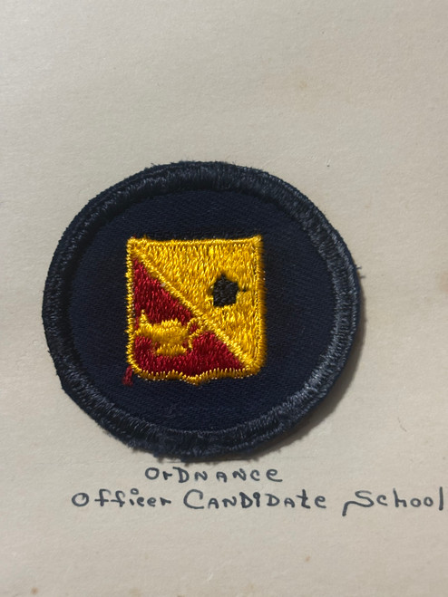 Lt Balcom Collection Patch #153 Ordnance Officer Candidate School