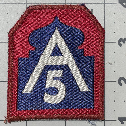 Near Mint Italian Made WW 2 US Army 5th Army Patch Inv# K7876