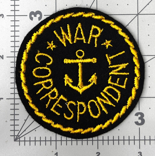 WW 2 US Navy War Correspondent Patch Inv# K1816