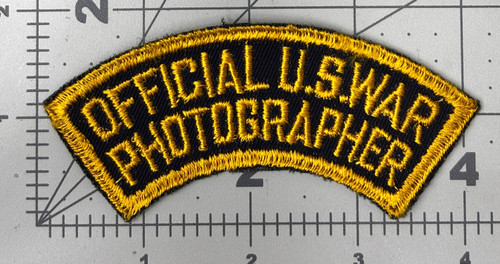 WW 2 Official U.S. War Photographer Patch Inv# K1817