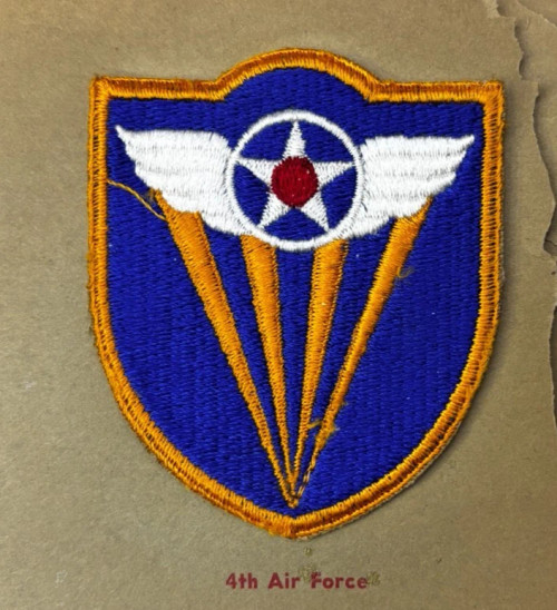 Kay Adams Collection WW 2 AAF 4th Air Force Patch Inv# KA017