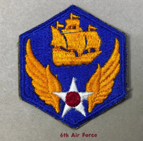 Kay Adams Collection WW 2 AAF 6th Air Force Patch Inv# KA019