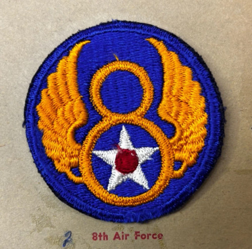 Kay Adams Collection WW 2 AAF 8th Air Force Patch Inv# KA021