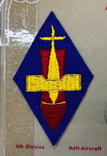 Kay Adams Collection 40s Made WW 1 Anti-Aircraft Artillery Wool Patch Inv# KA039