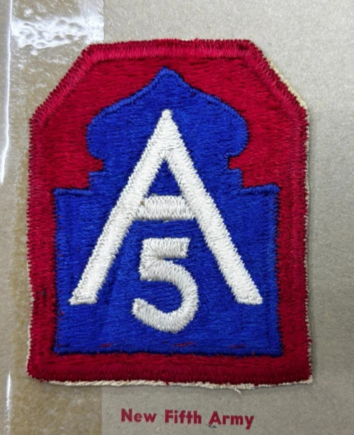 Kay Adams Collection WW 2 US Army 5th Army Patch Inv# KA055