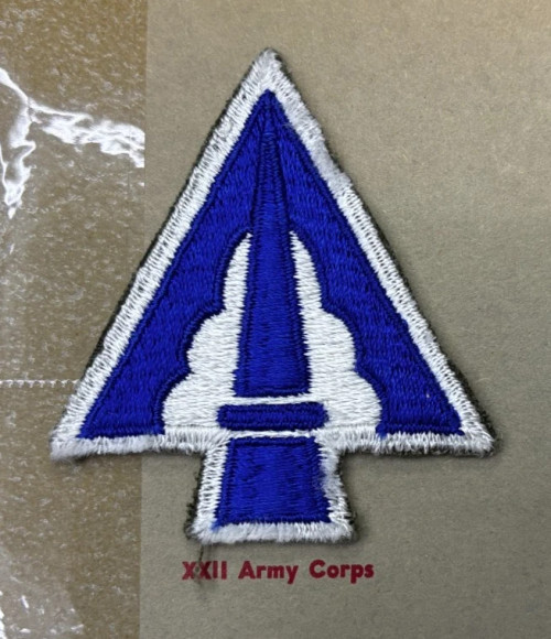 Kay Adams Collection WW 2 US Army 22nd Corps Patch Inv# KA087