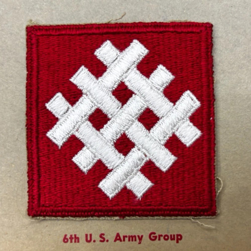 Kay Adams Collection WW 2 US Army 6th Army Group Patch Inv# KA092