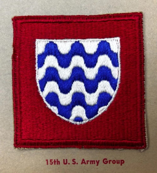 Kay Adams Collection WW 2 US Army 15th Army Group Patch Inv# KA094