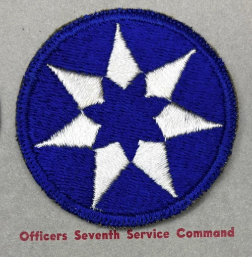 Kay Adams Collection WW 2 US Army 7th Service Command Patch Inv# KA102