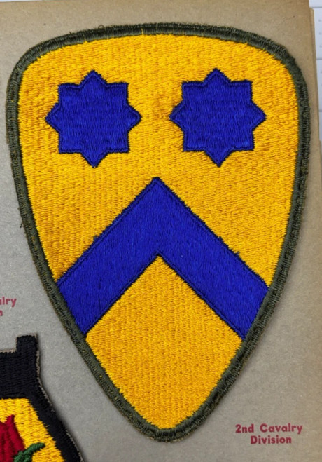 Kay Adams Collection WW 2 US Army 2nd Cavalry Division Patch Inv# KA111