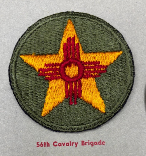 Kay Adams Collection WW 2 US Army 56th Cavalry Brigade Patch Inv# KA113