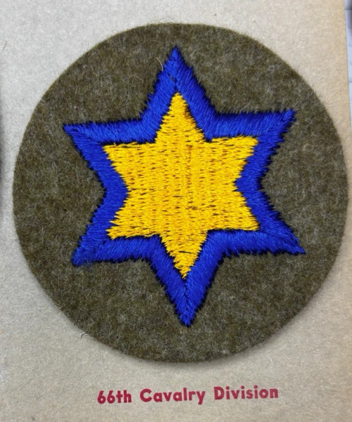 Kay Adams Collection WW 2 US Army 66th Cavalry Division Wool Patch Inv# KA119