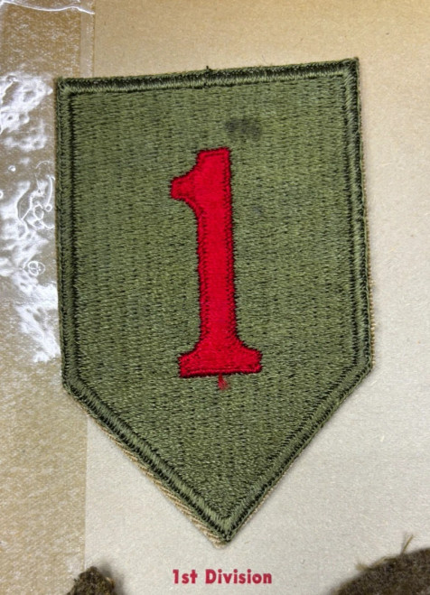 Kay Adams Collection WW 2 US Army 1st Infantry Division Patch Inv# KA120