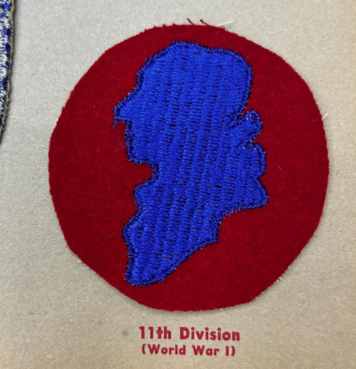 Kay Adams Collection 40's Made WW 1 US Army 11th Division Patch Inv# KA133
