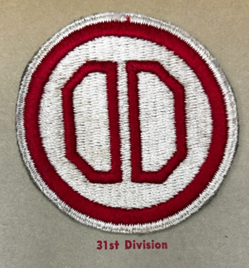 Kay Adams Collection WW 2 US Army 31st Infantry Division Patch Inv# KA149