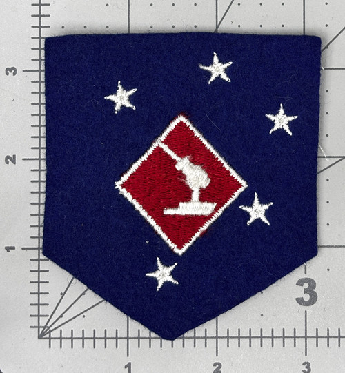 WW 2 USMC 1st MAC Defense Battalion Wool Patch Inv# K2273
