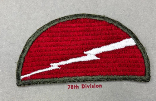 Kay Adams Collection WW 2 US Army 78th Division Ribbed Weaved Patch Inv# KA178