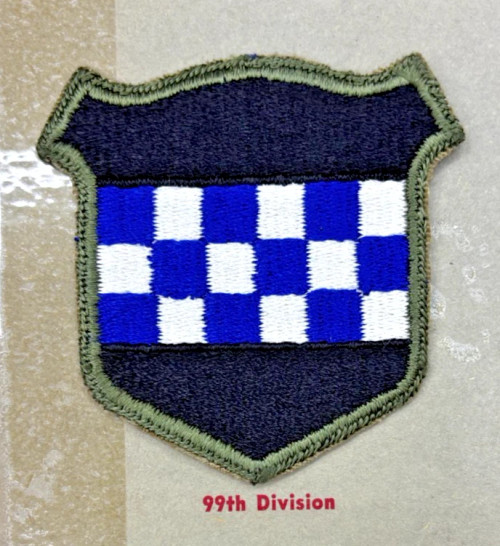 Kay Adams Collection WW 2 99th Infantry Division Reversed Patch Inv# KA206