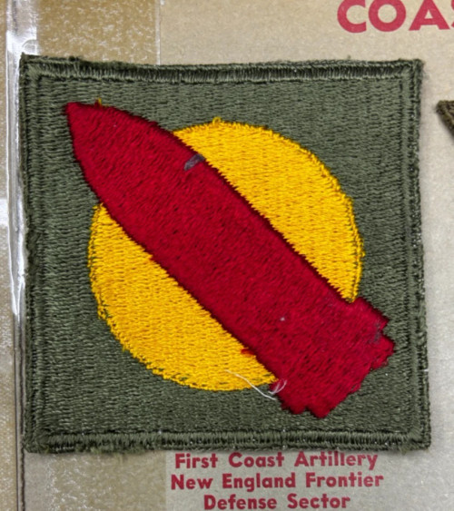 Kay Adams Collection WW 2 US Army 1st Coast Artillery Patch Inv# KA214