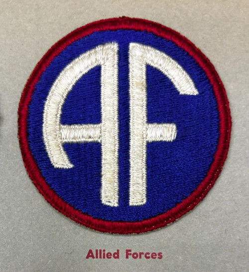 Kay Adams Collection WW 2 US Army Allied Forces Patch Inv# KA230