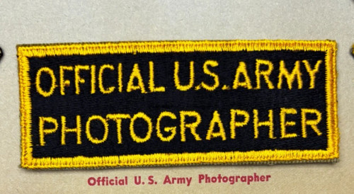 Kay Adams Collection WW 2 US Army Photographer Patch Inv# KA290