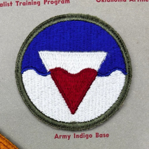 Kay Adams Collection WW 2 US Army Indigo Base Patch Inv# KA311